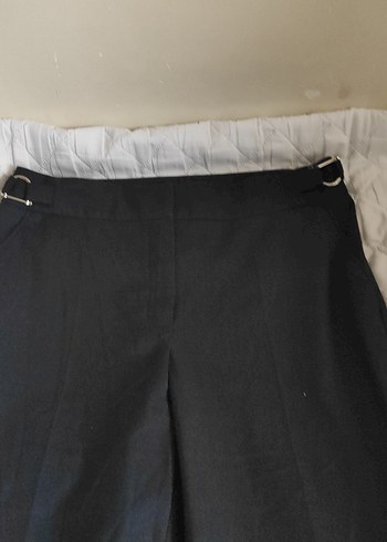 Kadın lacivert Kemerli Kumaş Pantolon - Görsel 11