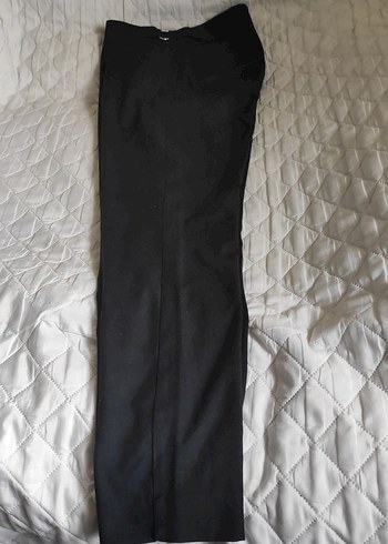 Kadın lacivert Kemerli Kumaş Pantolon - Görsel 8