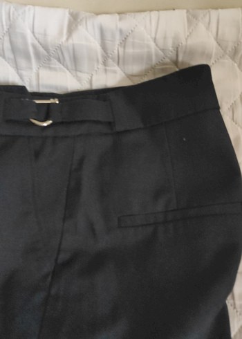 Kadın lacivert Kemerli Kumaş Pantolon - Görsel 9