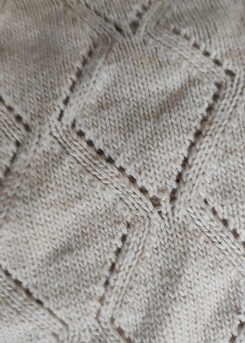 Nakışlı Bej Örgü Straplez Kadın Süveter - Görsel 7