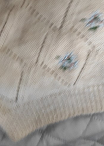 Nakışlı Bej Örgü Straplez Kadın Süveter - Görsel 4