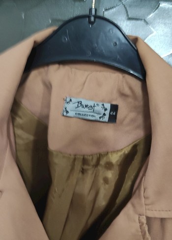 Kadın Bej Düğmeli Midi Trençkot - Görsel 6