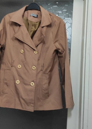 Kadın Bej Düğmeli Midi Trençkot - Görsel 2