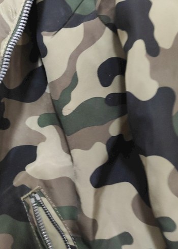 Kahverengi Kamuflaj Kemerli Kadın Ceket - Görsel 4