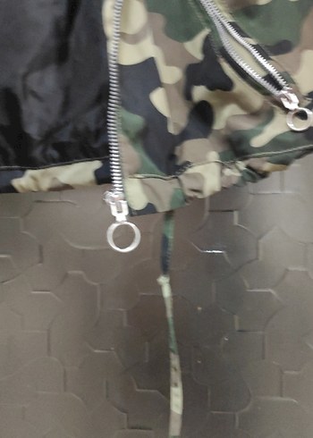 Kahverengi Kamuflaj Kemerli Kadın Ceket - Görsel 2