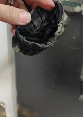 Kahverengi Kamuflaj Kemerli Kadın Ceket - Görsel 8