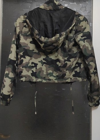 Kahverengi Kamuflaj Kemerli Kadın Ceket - Görsel 12