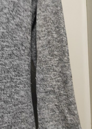 Gri Midi Kadın Hırka, Salaş ve Dökümlü - Görsel 8