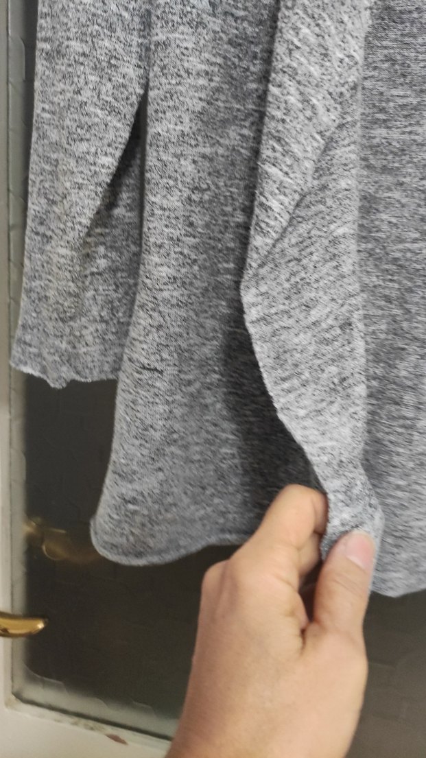 Gri Midi Kadın Hırka, Salaş ve Dökümlü - Görsel 3