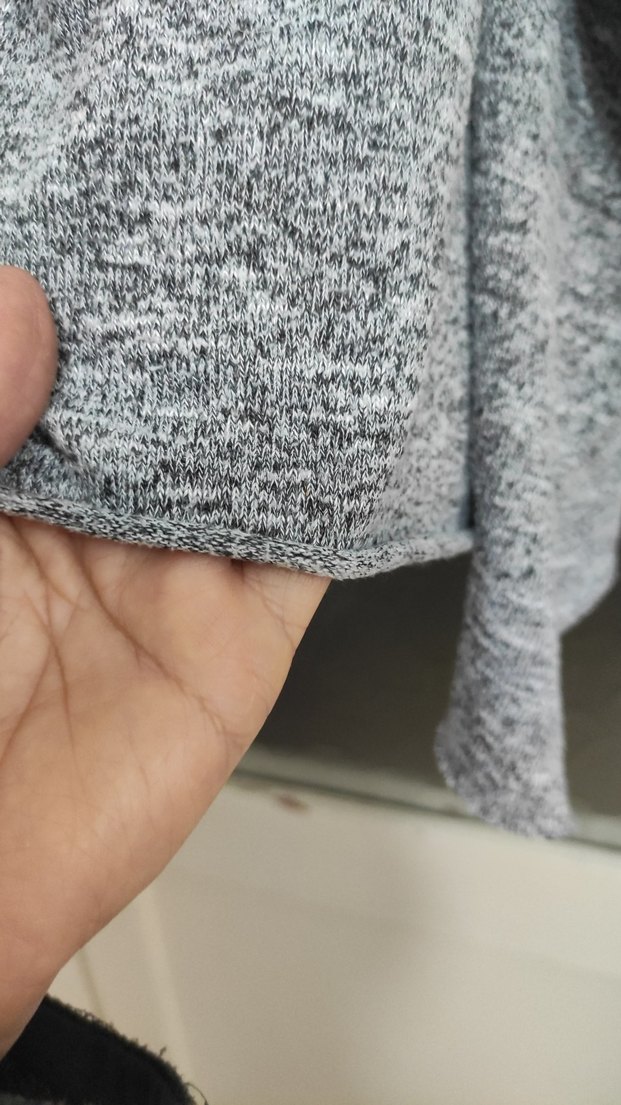 Gri Midi Kadın Hırka, Salaş ve Dökümlü - Görsel 2