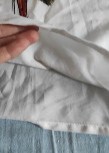 s Beden Püsküllü, V Yakalı, Baskılı Bohem Bluz
