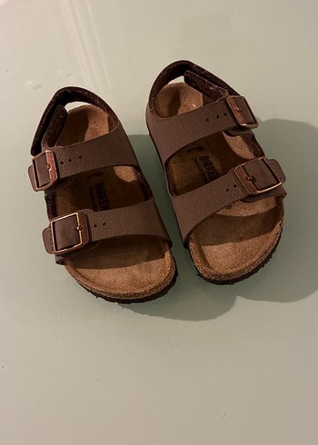 Erkek Çocuk Kahverengi Deri Tokalı Sandalet Bırkenstock Milano