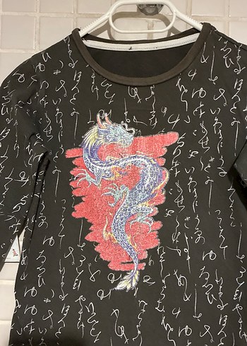 Kız Çocuk Siyah Uzun Kollu Payetli Tişört 4-5 yaş - Görsel 2