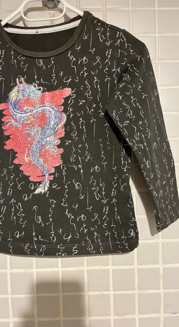 Kız Çocuk Siyah Uzun Kollu Payetli Tişört 4-5 yaş - Görsel 3