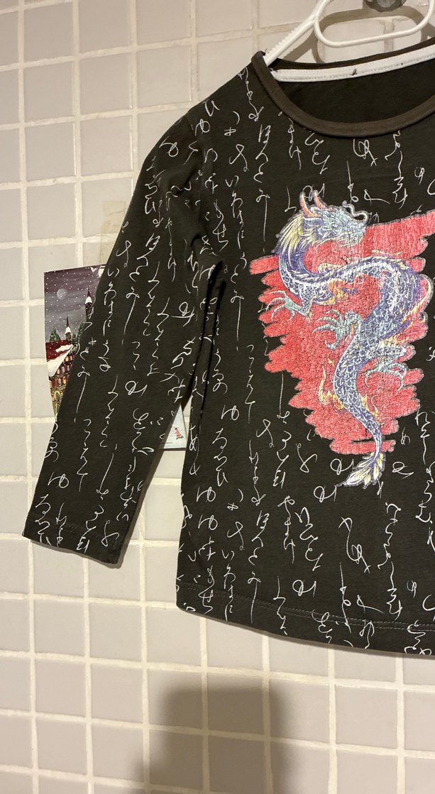 Kız Çocuk Siyah Uzun Kollu Payetli Tişört 4-5 yaş - Görsel 4