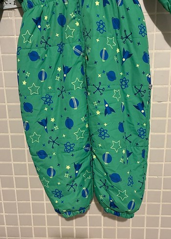 Yeşil Desenli Bebek Kayak Tulumu jegra 3 yaşyayeşil tulum - Görsel 5