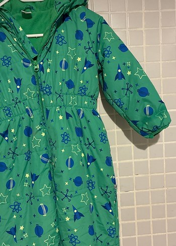 Yeşil Desenli Bebek Kayak Tulumu jegra 3 yaşyayeşil tulum - Görsel 3