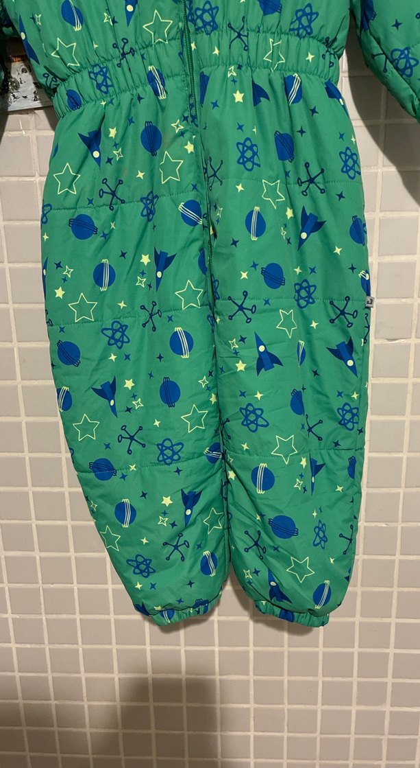 Yeşil Desenli Bebek Kayak Tulumu jegra 3 yaşyayeşil tulum - Görsel 5