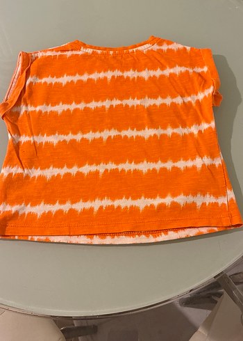 Turuncu Batik Desenli Kız Tişörtü Hello Baby 2 yaş - Görsel 5