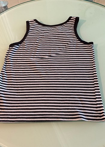 Çizgili Siyah Beyaz Çocuk Atlet penti 5-6 yaş - Görsel 4