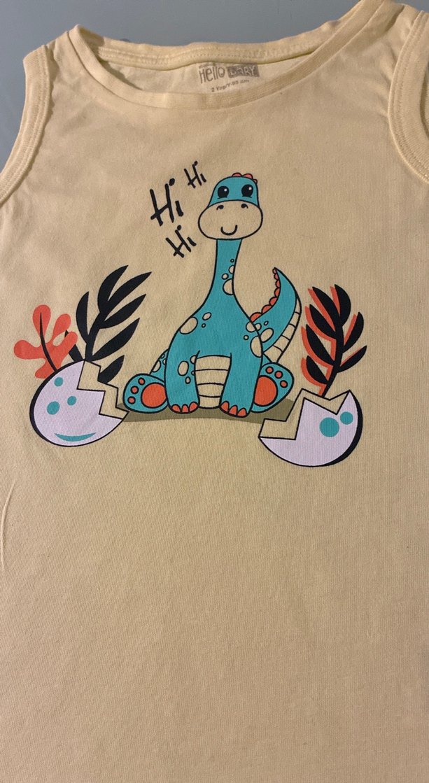 Baskılı Camel Renkli Çocuk Atlet Hello Baby 2 yaş - Görsel 3