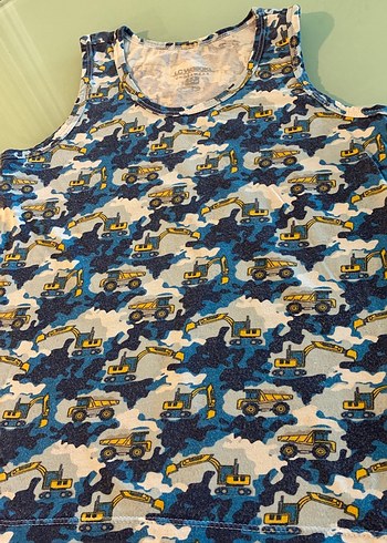 Mavi Gri Kamuflaj Desenli Erkek Çocuk Atlet Waikiki 5-6 yaş - Görsel 2