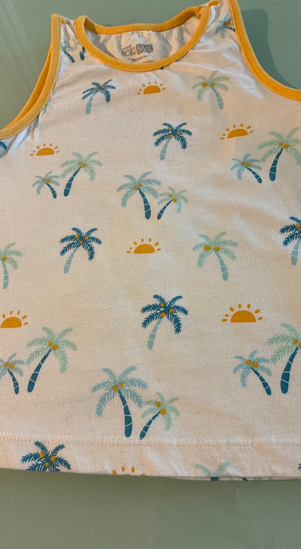 Çocuklar İçin Pastel Renkli Baskılı Atlet Hello Baby 3 yaş - Görsel 3