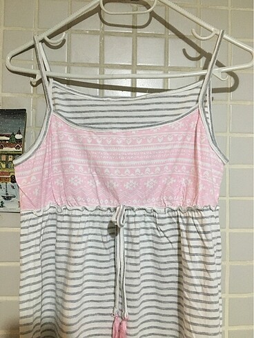 Waikiki 7-8 yaş çizgili penye gecelik - Görsel 2