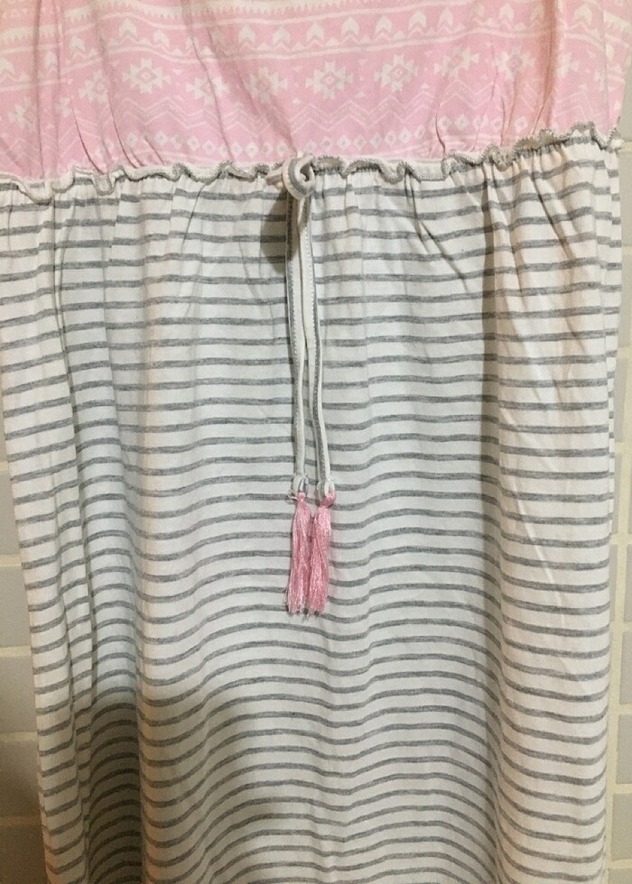 Waikiki 7-8 yaş çizgili penye gecelik - Görsel 3