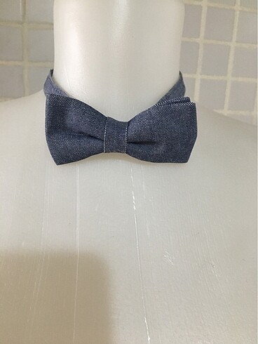 Gri kumaş çocuk papyonu - Görsel 5