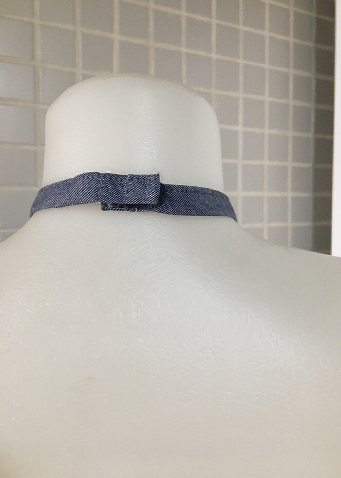 Gri kumaş çocuk papyonu - Görsel 4