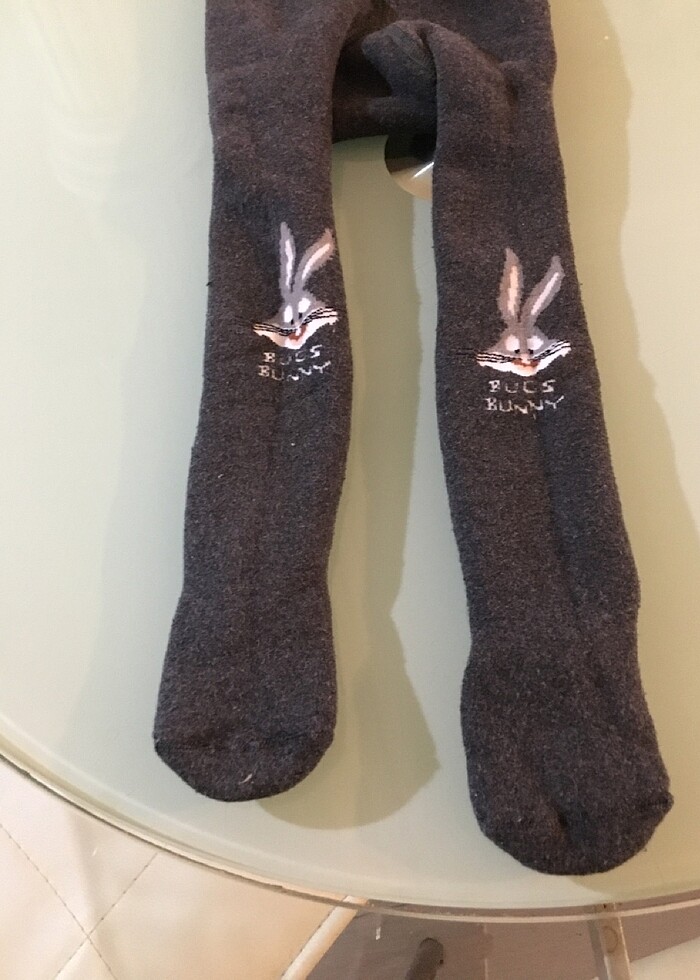 2-3 yaş gri kilotlu çorap - Görsel 3