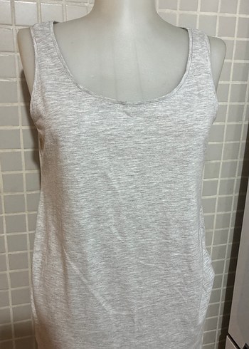 H&M Gri Keten Salaş Kadın Atlet