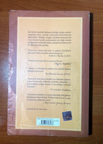 Yaşar Kemal - Sarı Sıcak Romanı - Görsel 2