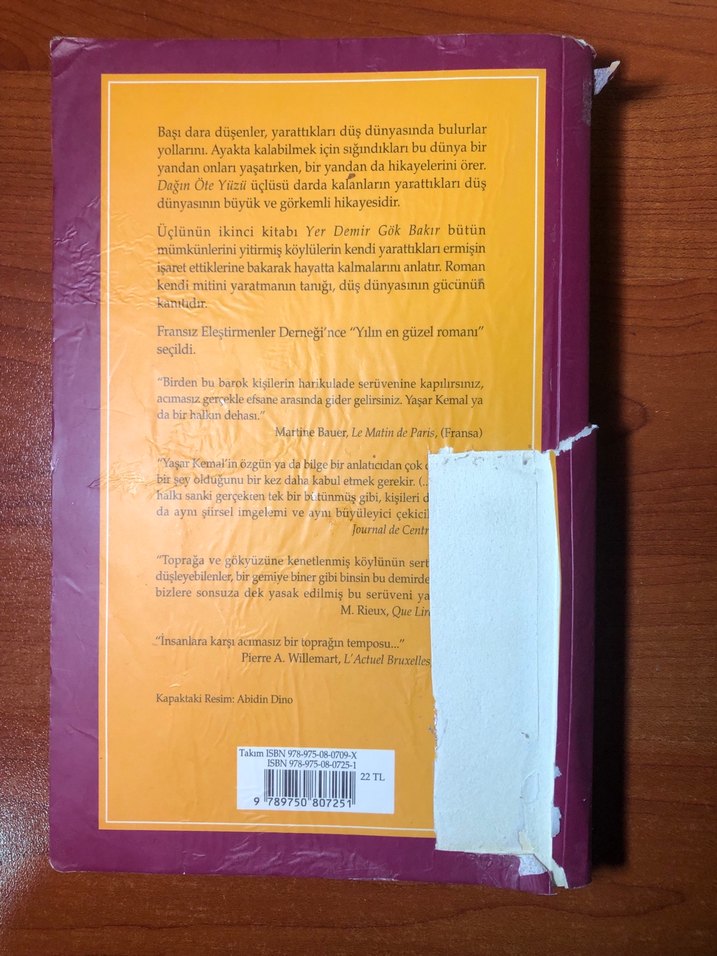 Yer Demir Gök Bakır - Yaşar Kemal - Görsel 2