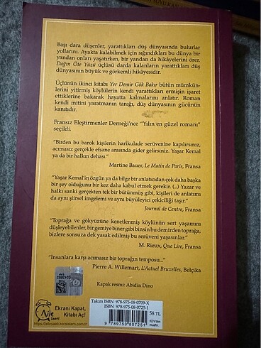  Yaşar Kemal Yer Demir Gök Bakır Kitap