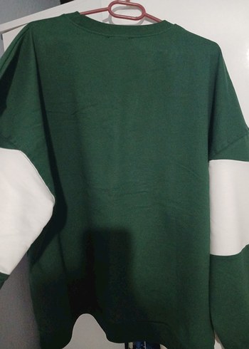 LC Waikiki Yeşil Baskılı Oversize Kadın Sweatshirt