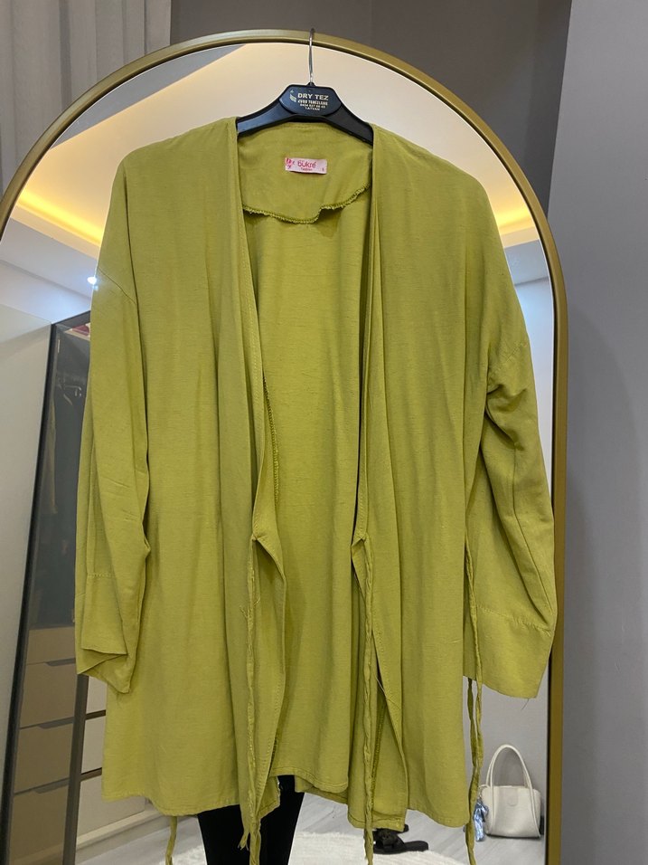Canlı Zeytin Yeşili kimono takım — görsel 2/3