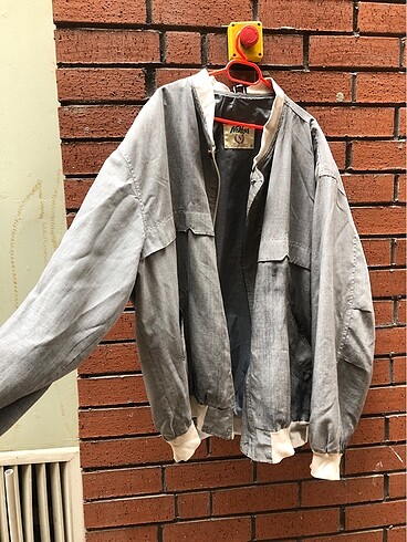 xl Beden gri Renk BOMBER VINTAGE CEKET