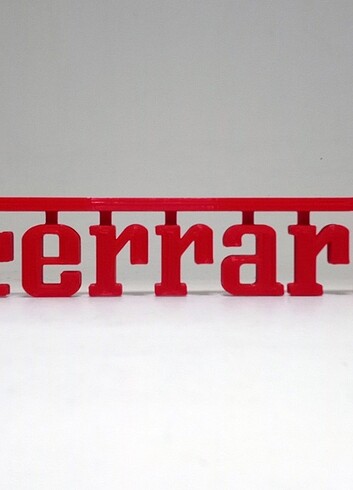 Ferrari Logo Script Dekoratif Masa Süsü 