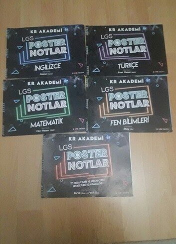 lgs poster notlar kr akademi 5 li set 