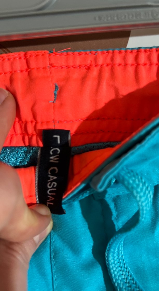 Beyaz Baskılı Mavi Erkek Mini Şort - Görsel 3