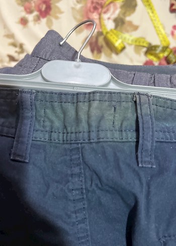 Lacivert Kemerli Erkek Kot Şort - Görsel 3