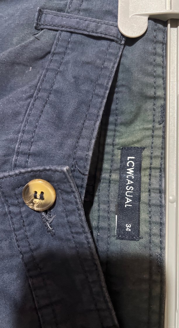 Lacivert Kemerli Erkek Kot Şort - Görsel 4