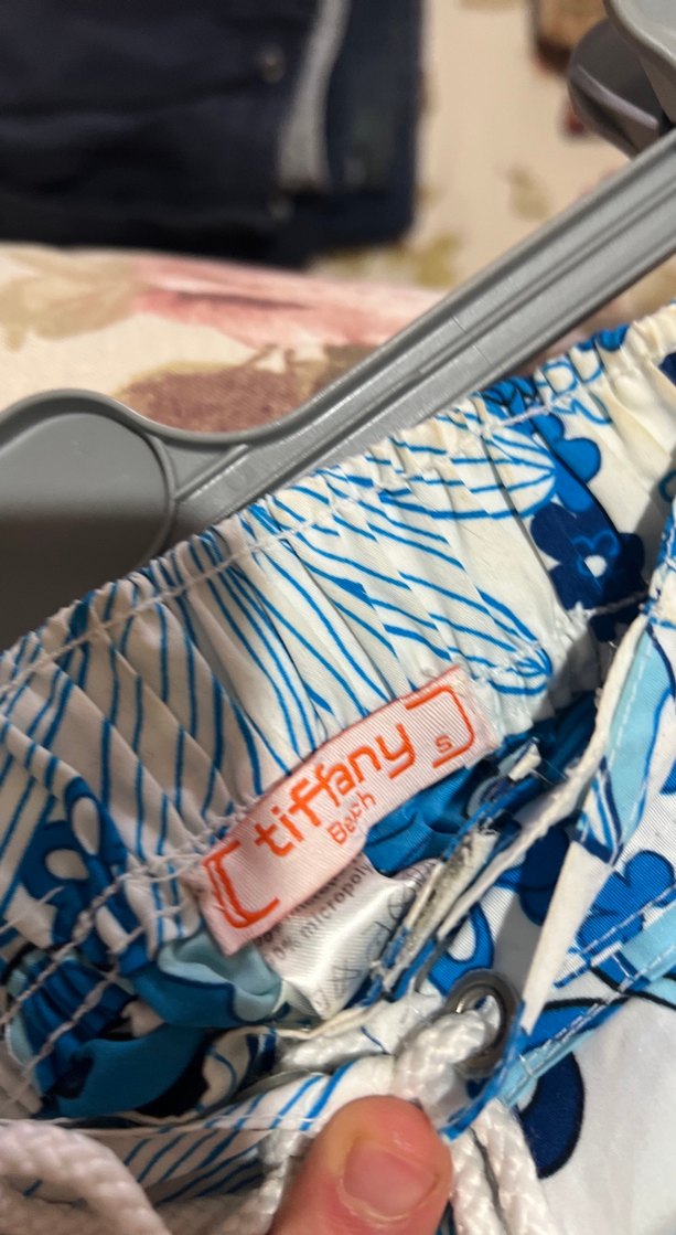 Renkli Mavi Çiçek Desenli Erkek Mini Şort - Görsel 3