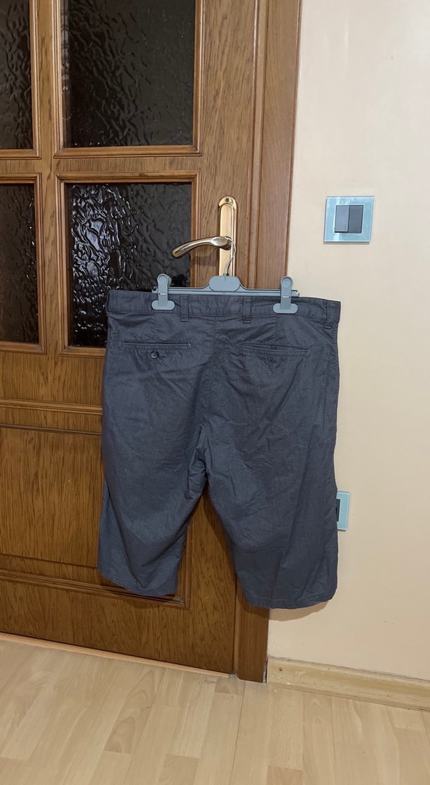 Gri renkli Kemerli Erkek Denim Şort - Görsel 2