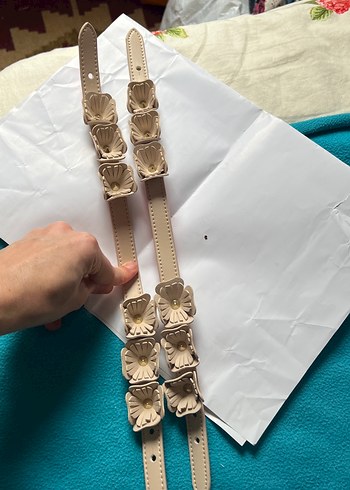 Minimalist bej Deri Kadın Çanta - Görsel 6