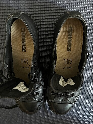 38 Beden siyah Renk Orijinal deri converse
