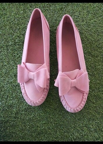 PEMBE PAPYONLU BABET AYAKKABI