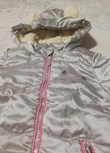 12-18 Ay Beden gri Renk Kız bebek mont